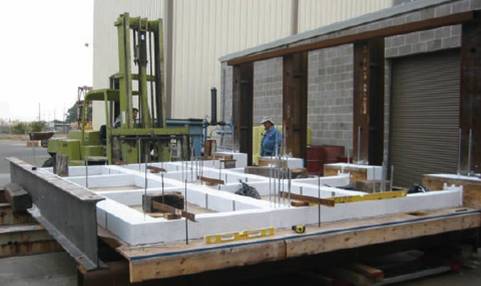 Frame being constructed